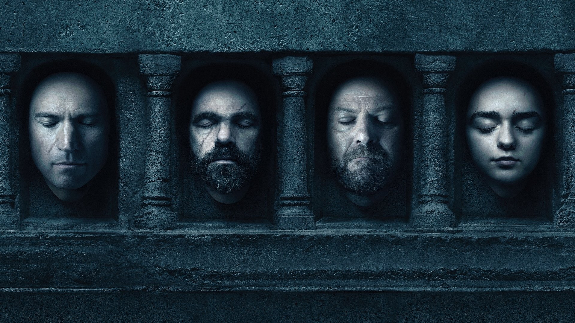 Close up of key characters from Game of Thrones.