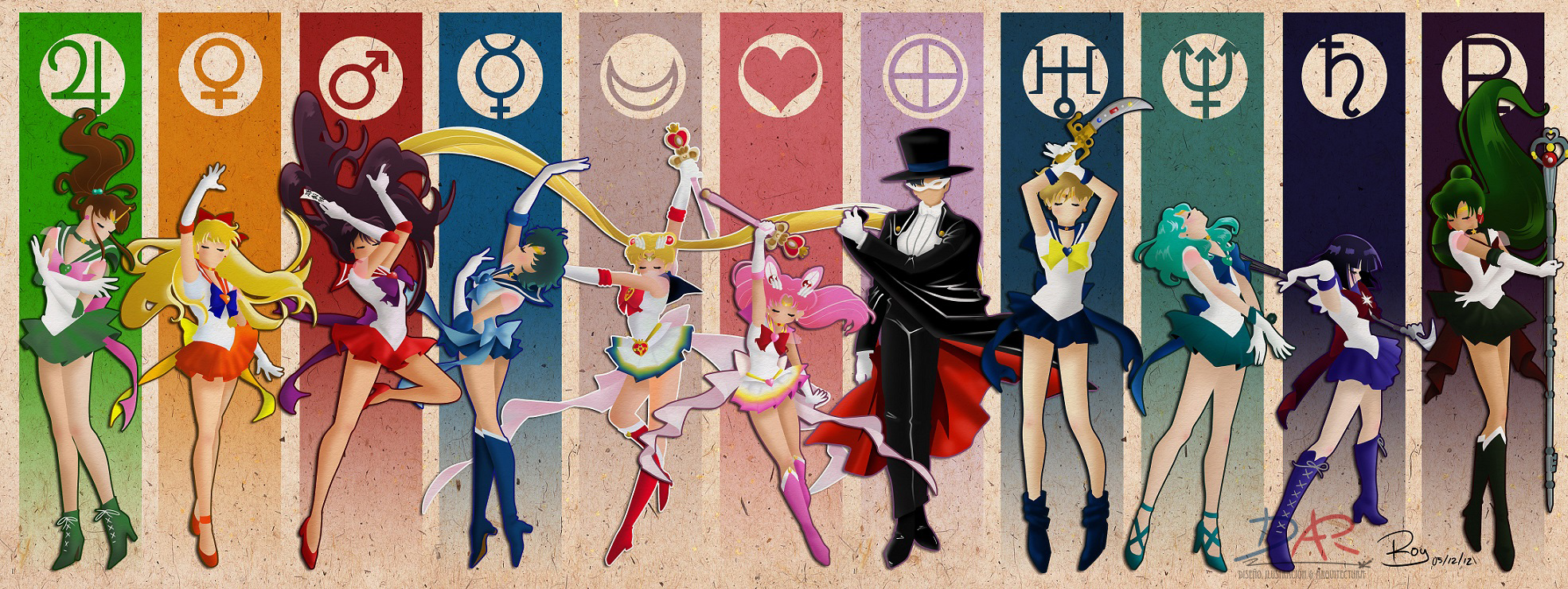 Sailor Moon with all Sailors