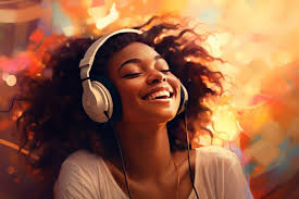 Girl listening to music