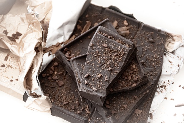 Chopped up dark chocolate