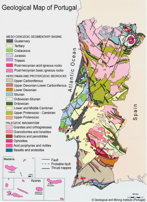 Geological Map of Portugal