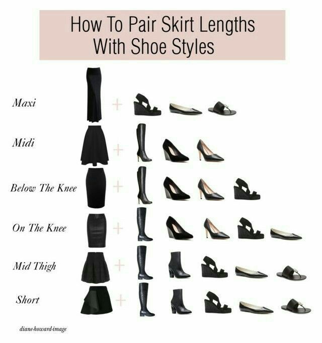 shoe and skirt pairing