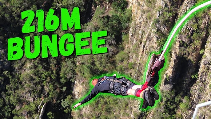 Man Bungee Jumping