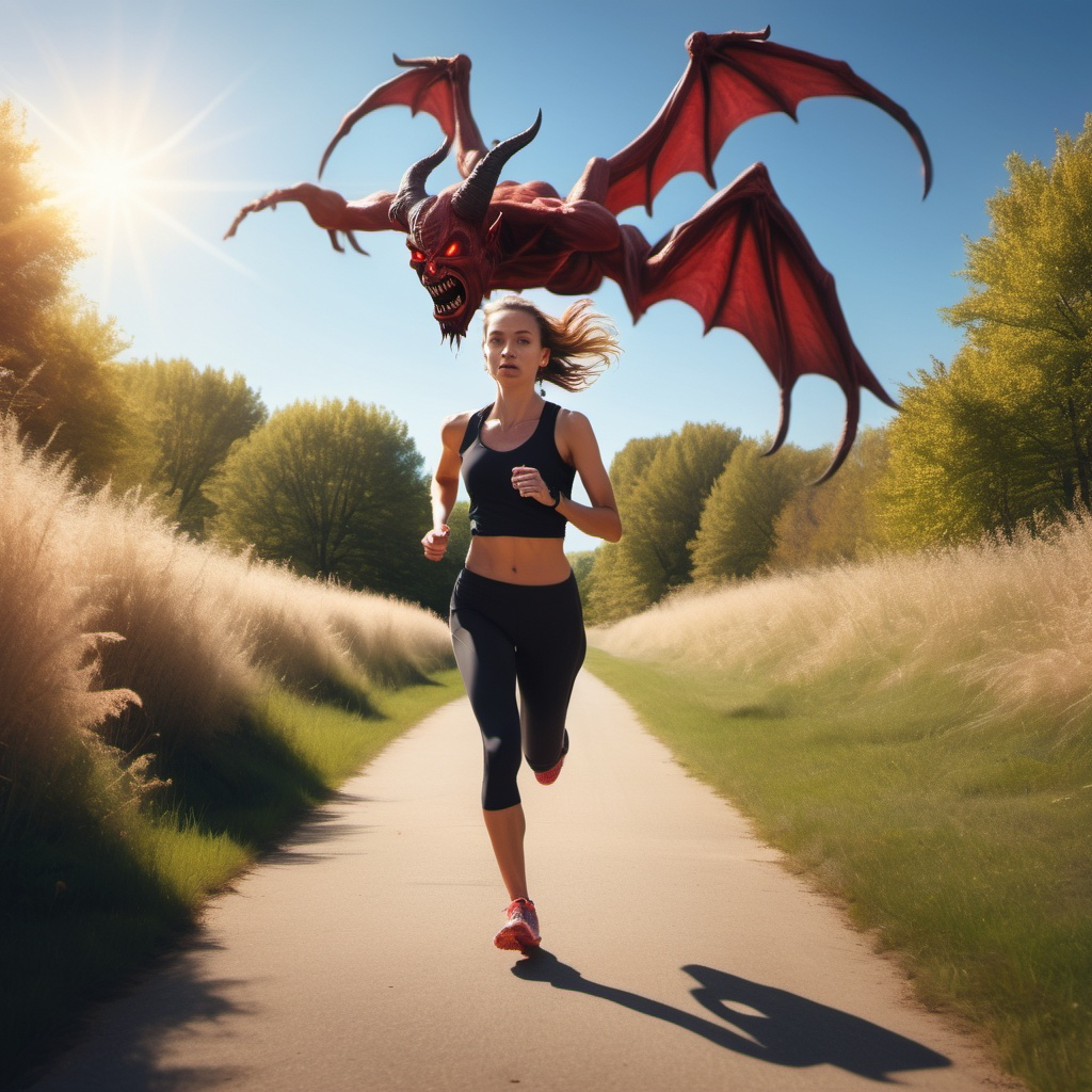 Demon Chasing Woman