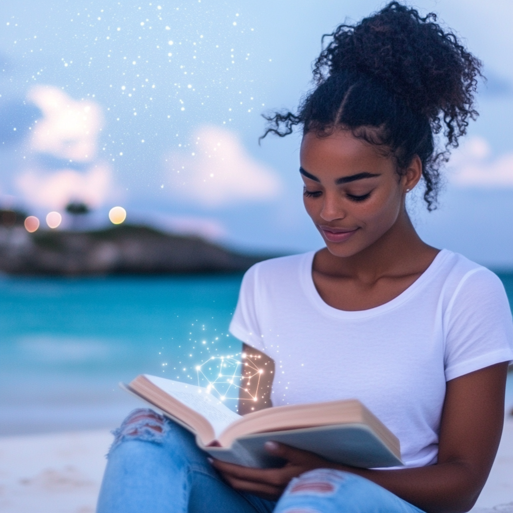 Woman Studying Astrology