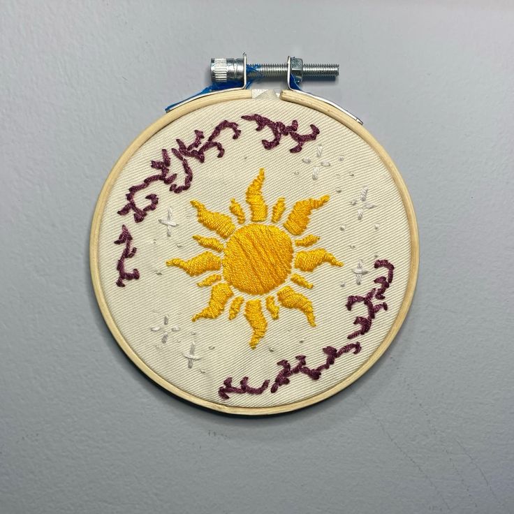 Embroidery sun