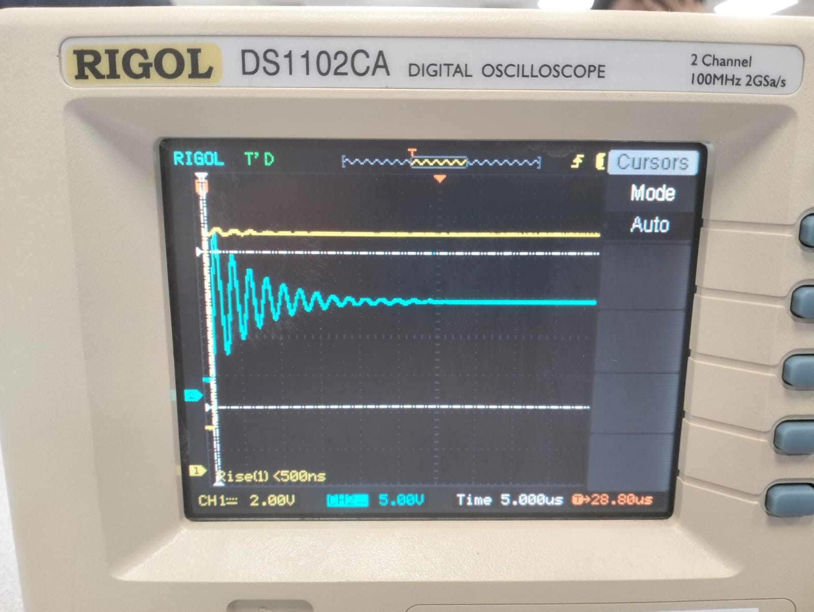 Graphs on the oscilloscope