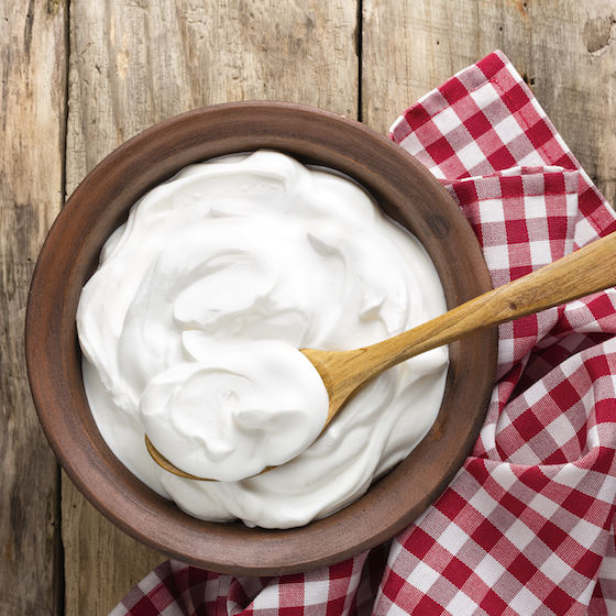 Plain Greek Yogurt in a bowl