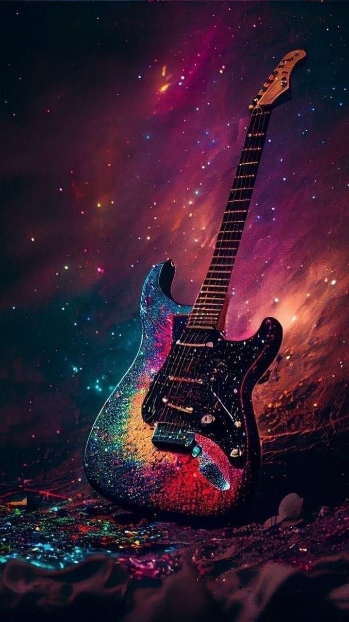 Neon Art Guitar