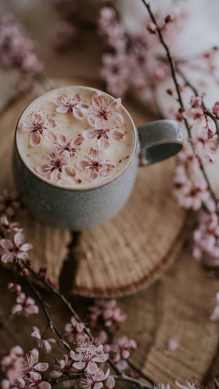 Cinamatic cherry blossom coffee