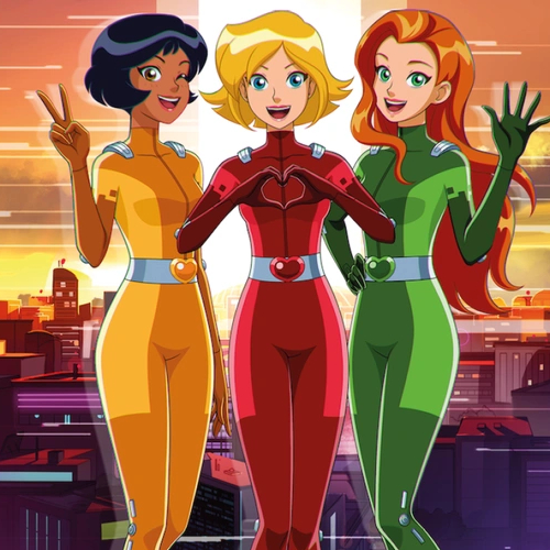 The cartoon spies Alex, Clover and Sam from the show Totally Spies