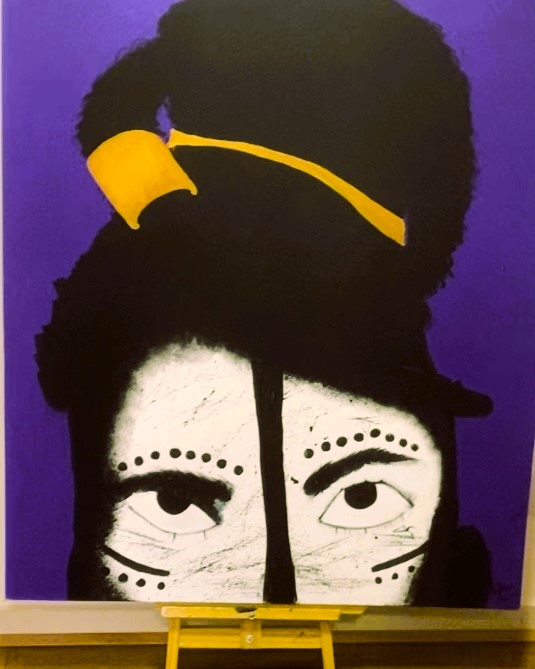 Watercolor painting Lela the worrior