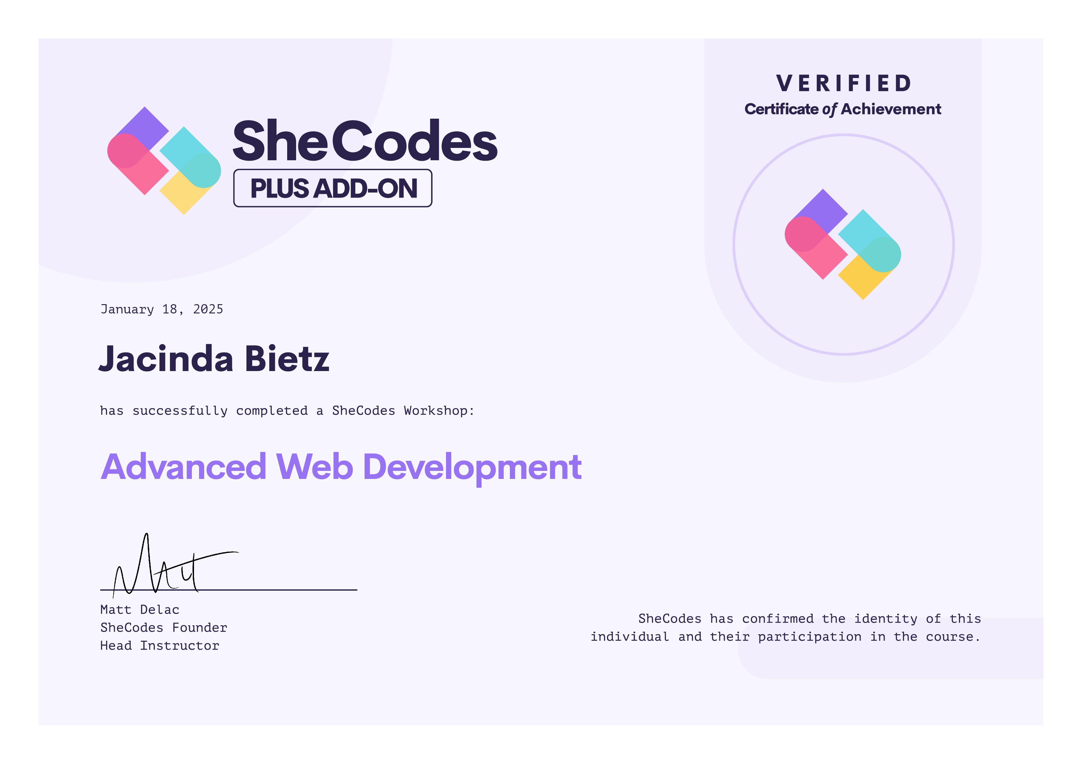 Web Dev Cert