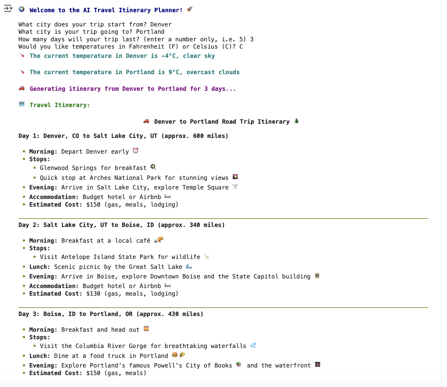 AI Itinerary Planner image