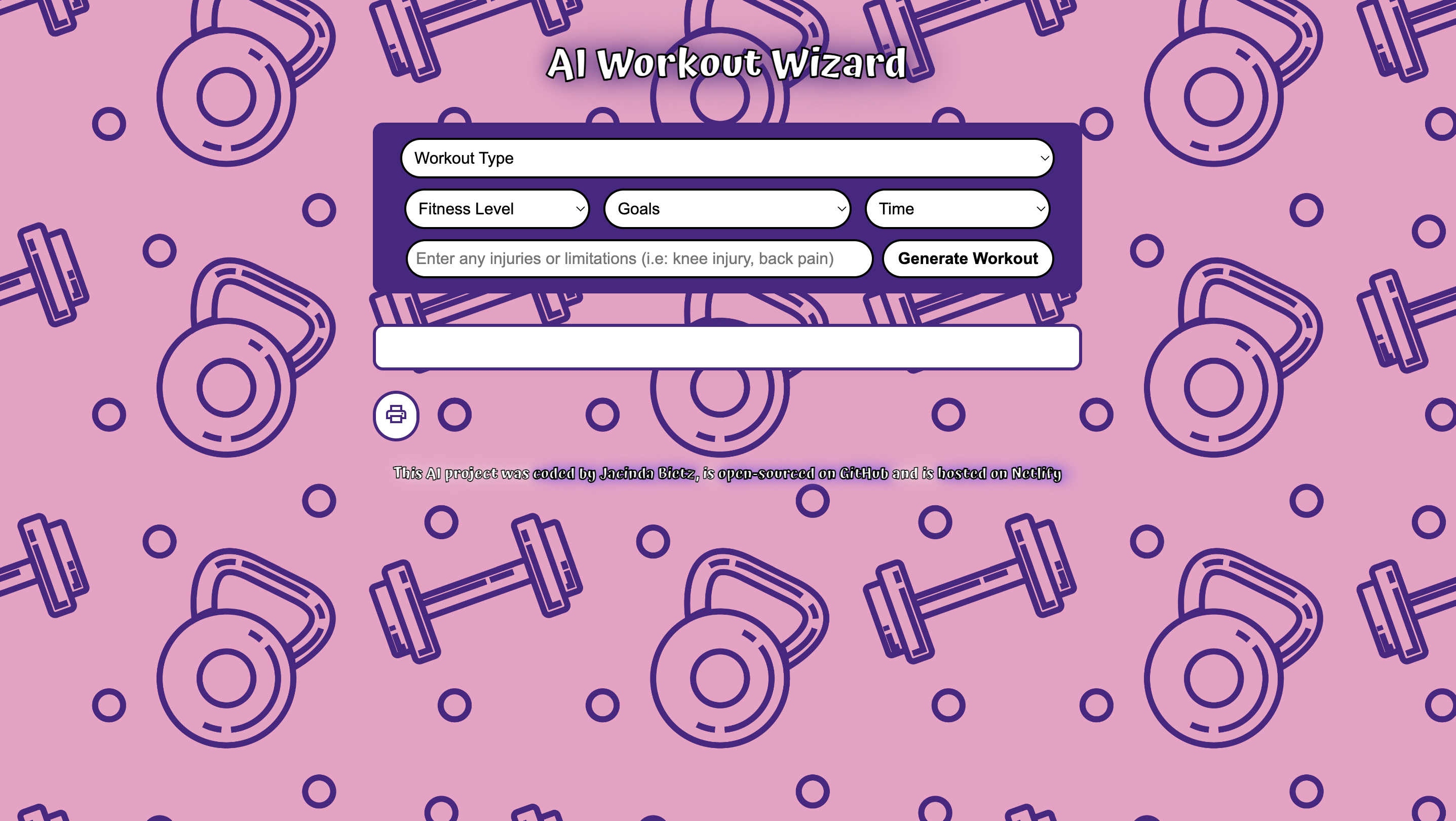 Workout Wizard app image