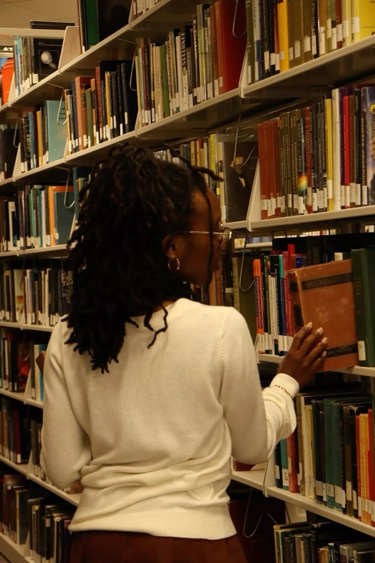  lady in library