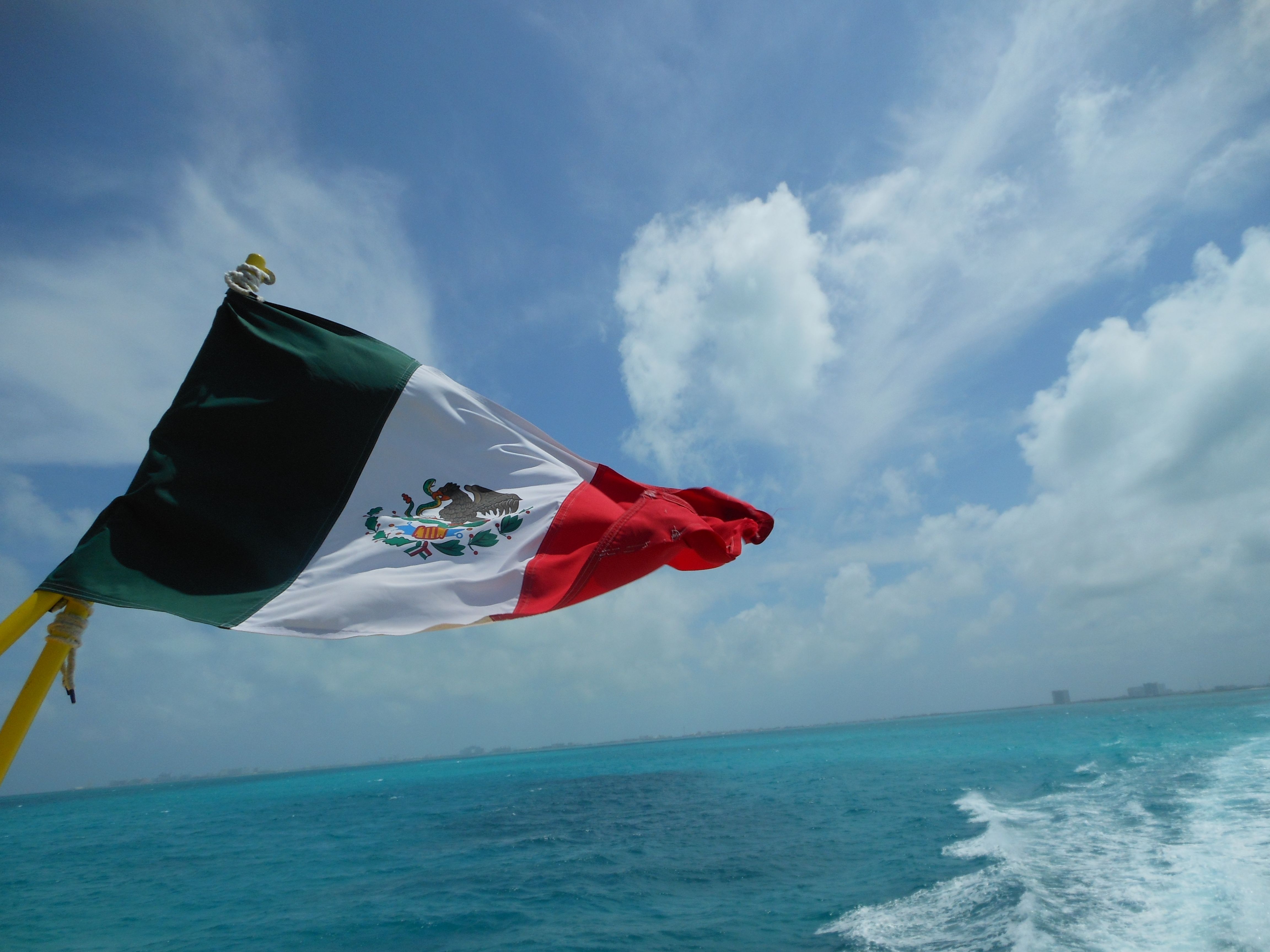 Mexican flag on water ride
