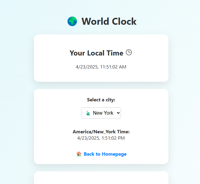World Clock Project