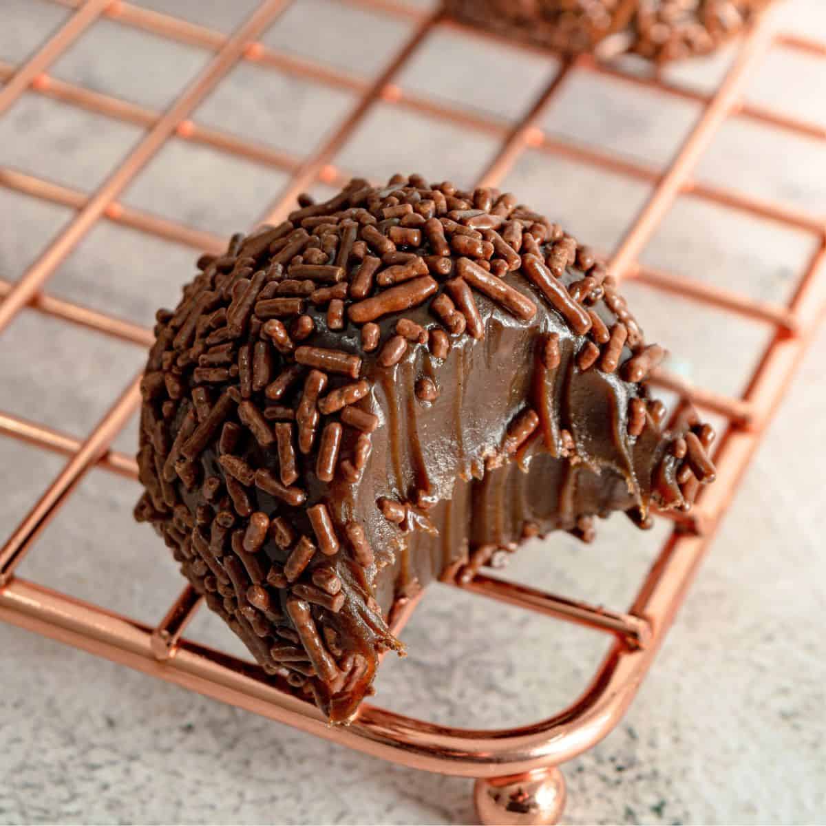 Brigadeiro dessert on a plate