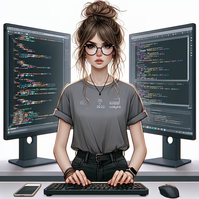  Girl coding