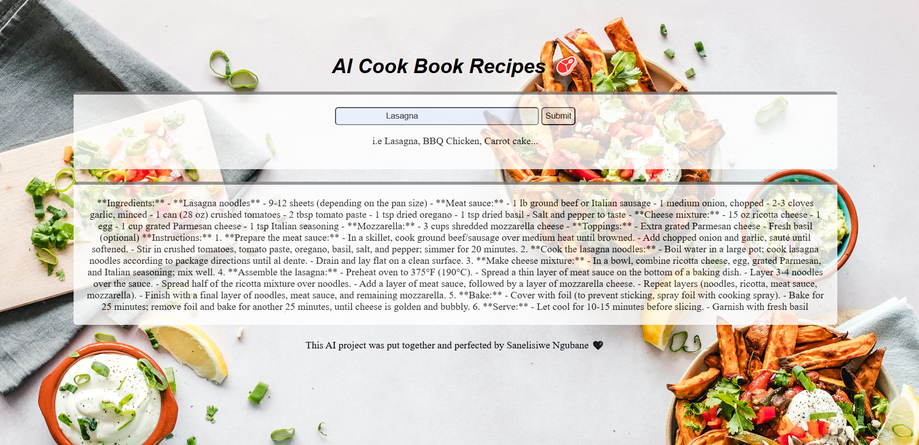ai generated recipes