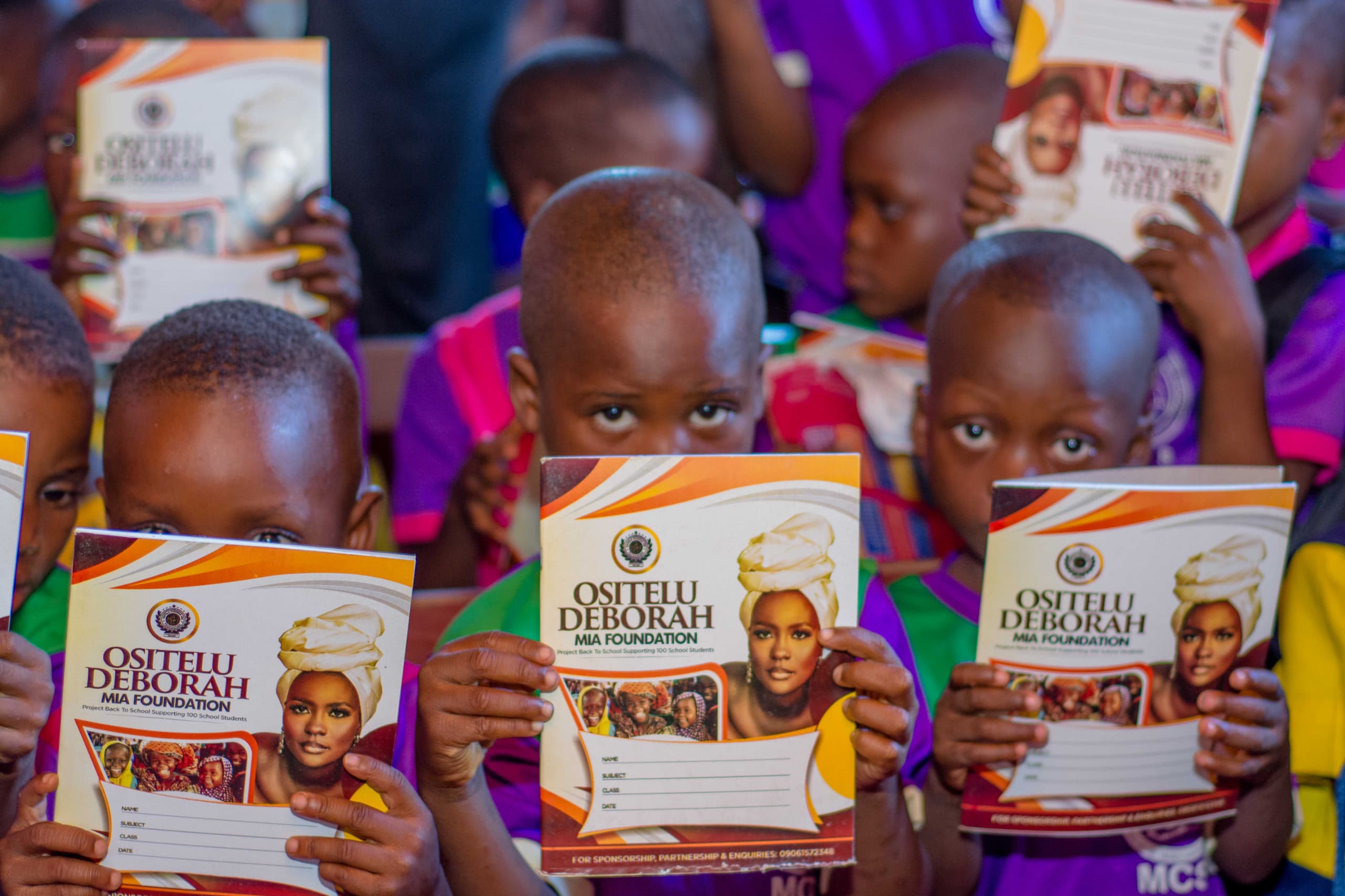 Picture of student with the ODM foundation notebook