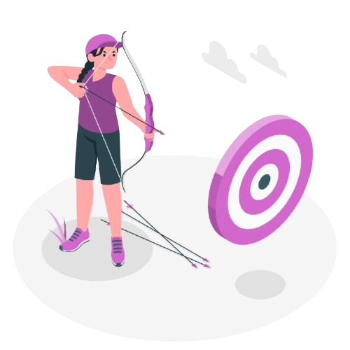 girl doing archery