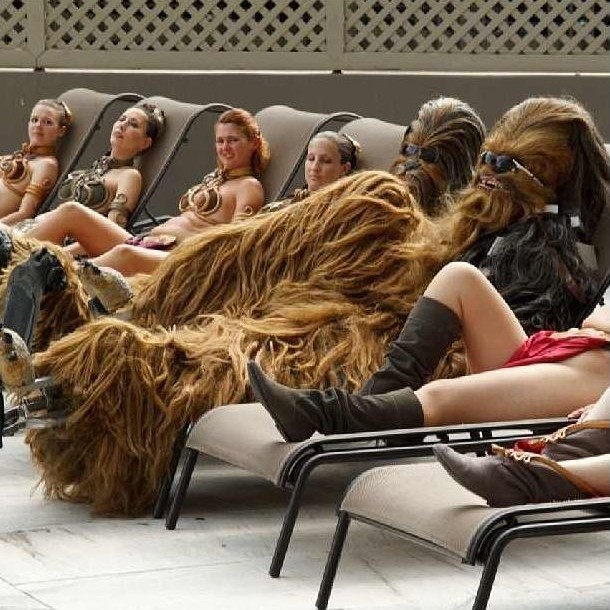 Relaxing with friends