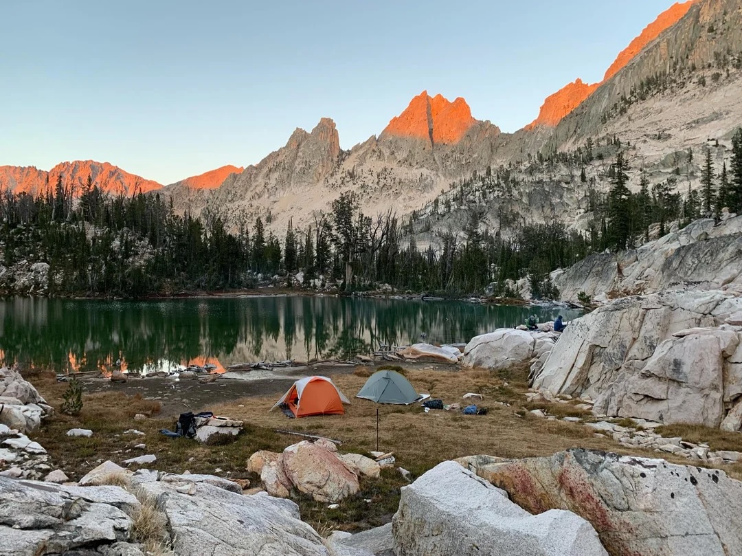 Camping in the Sawtooth Mountains
