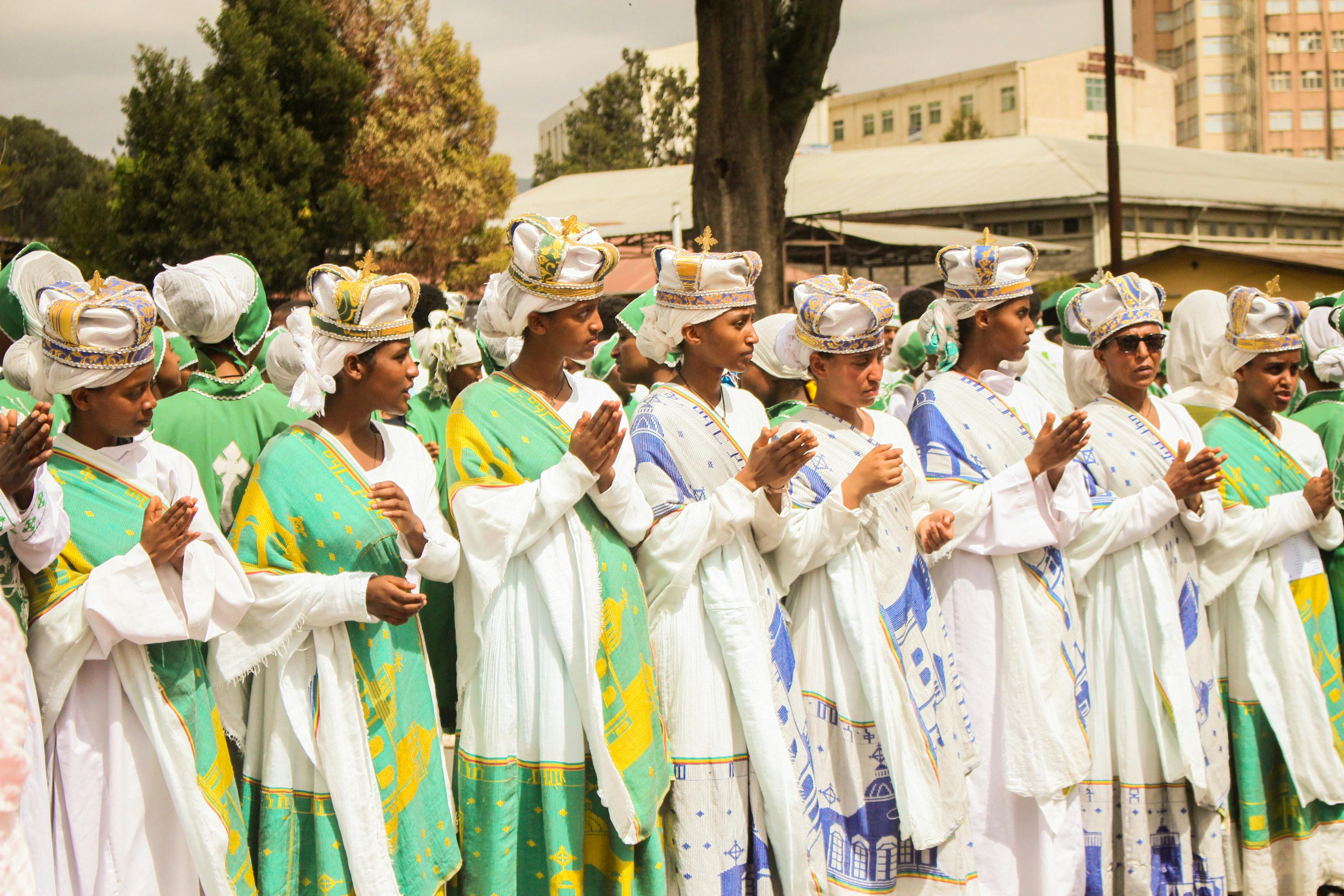 Timket photo of dancing crowd and celebration