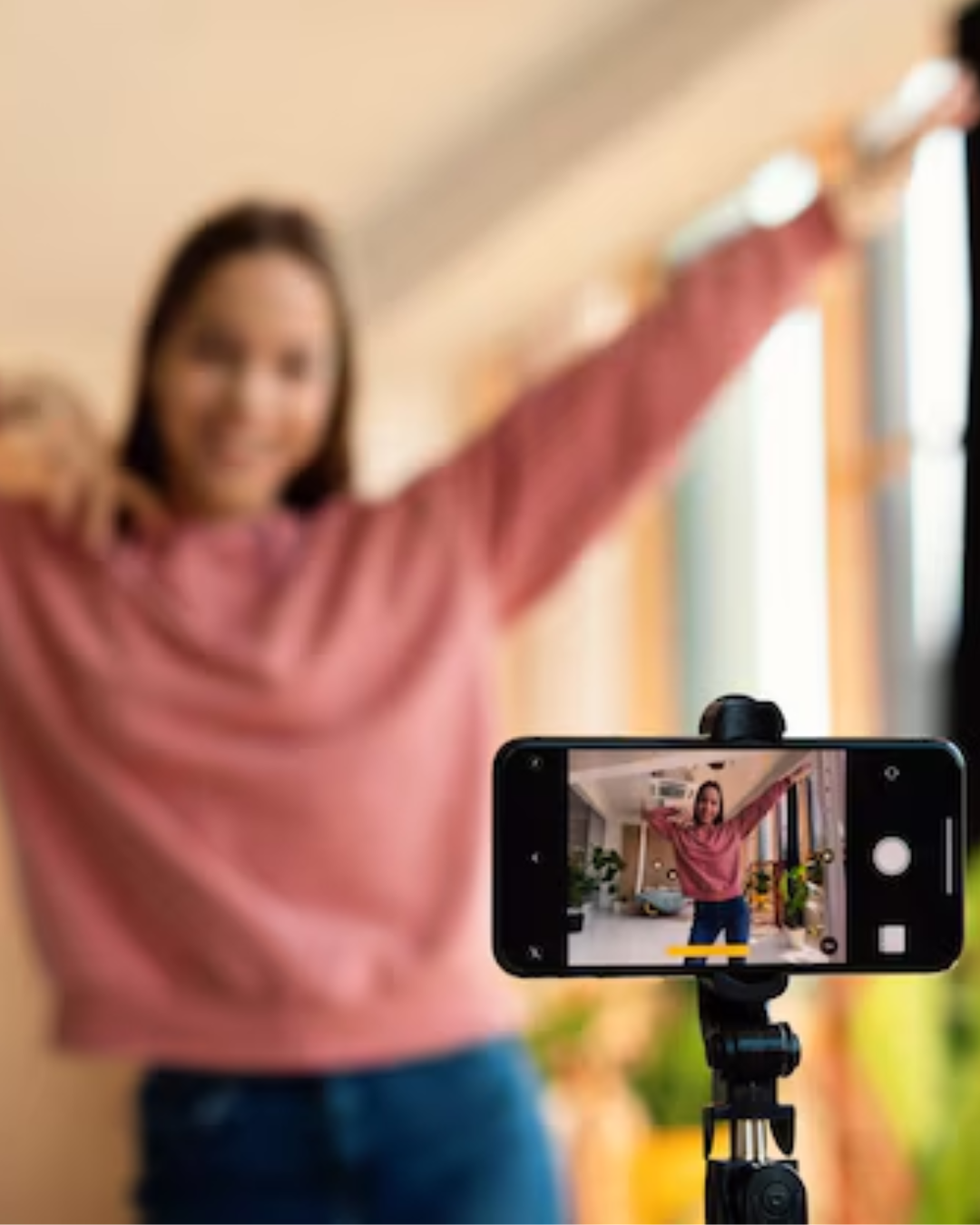 Girl Recording a Video