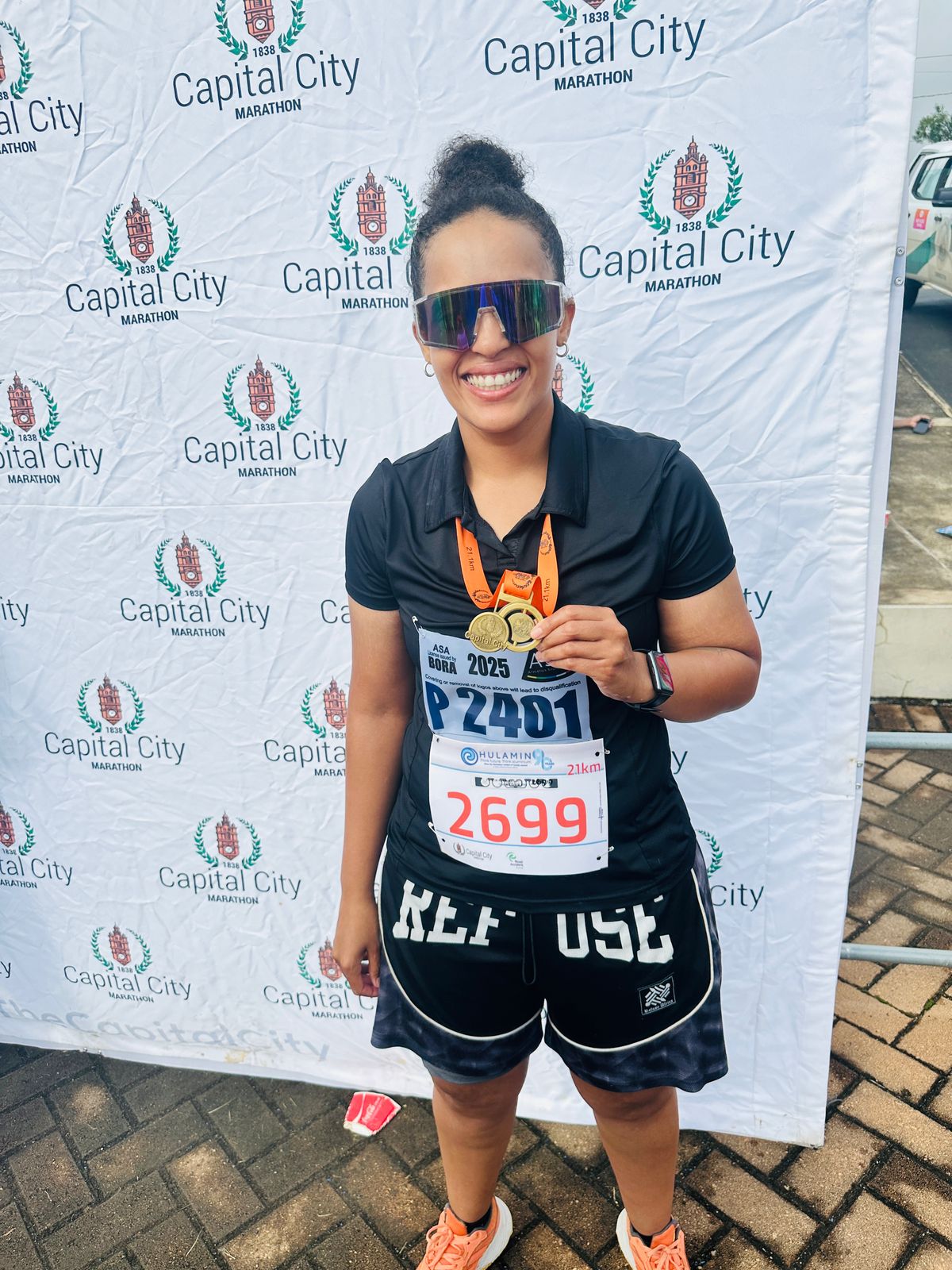 image of me after my half marathon