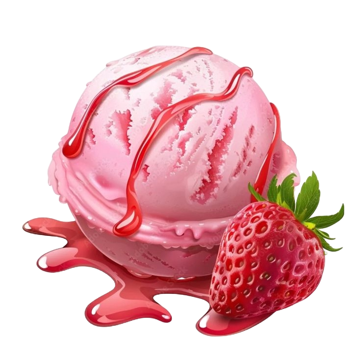 Strawberry Swirl ice cream in a container