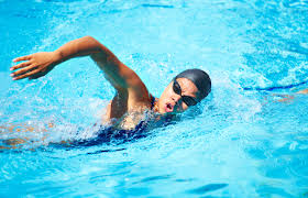 A person swimming