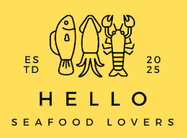 Hello Seafood Lovers Logo