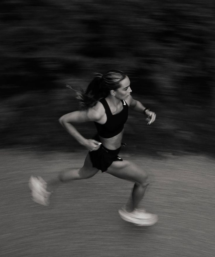 blurry picture of girl running