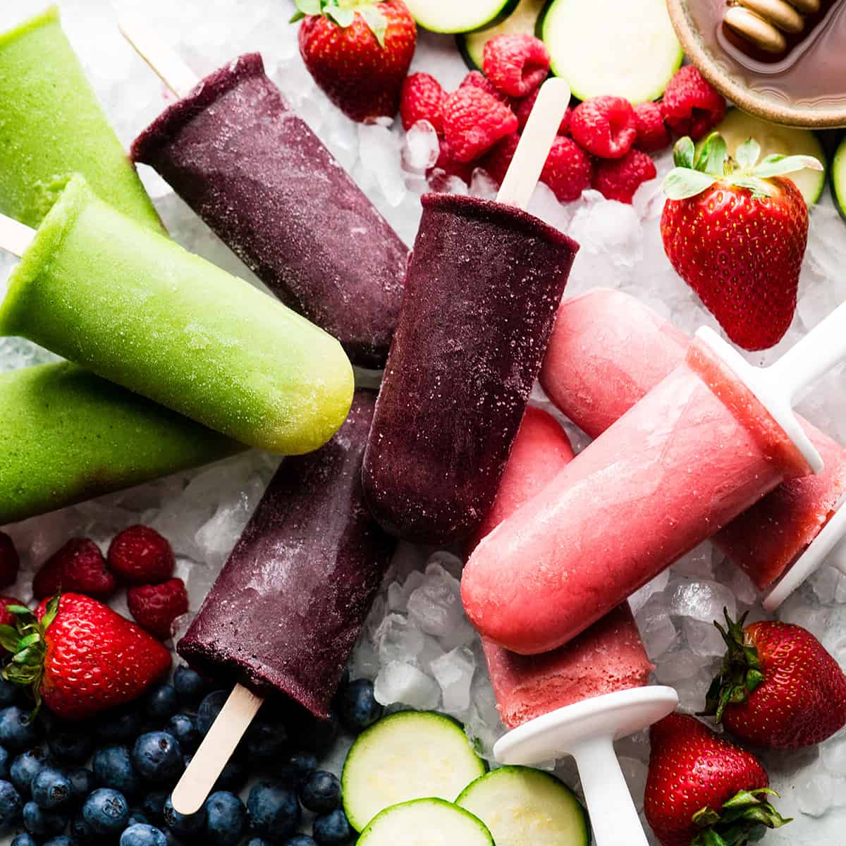 Homemade Popsicles with Fresh Fruits