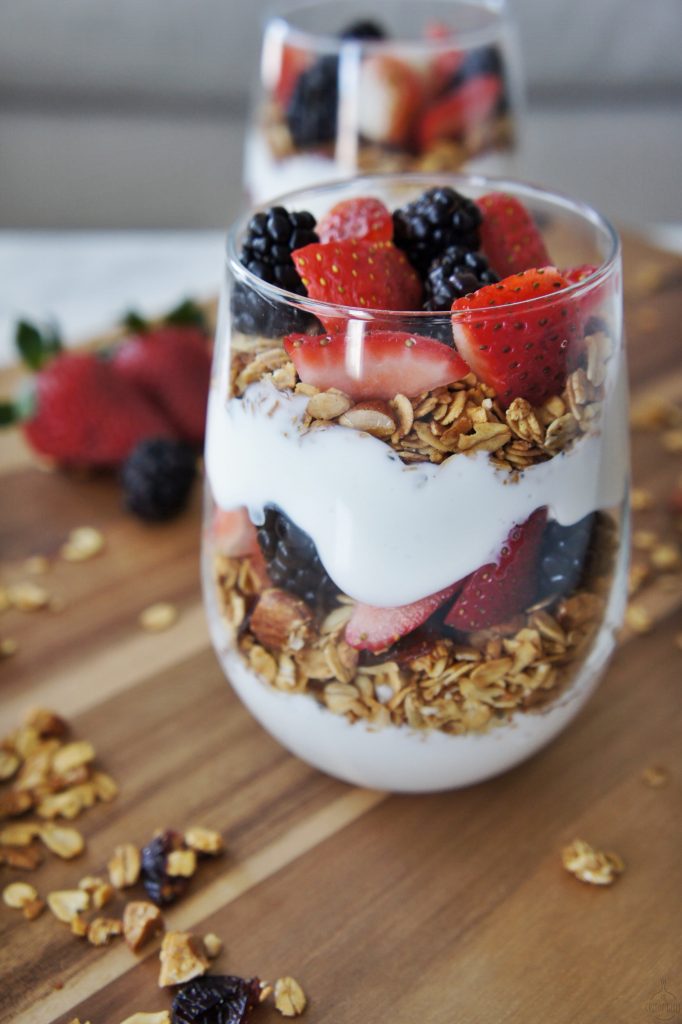 Parfait with Yogurt, Granola, and Berries
