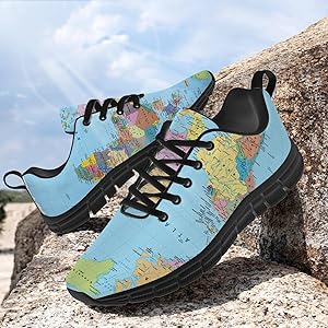 World Map Running Shoes
