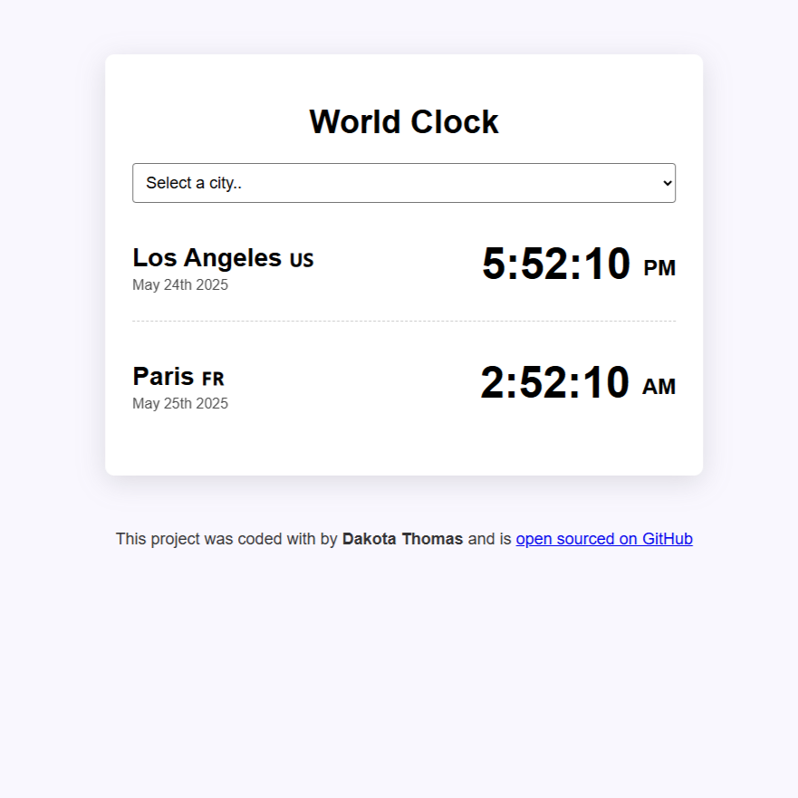 World Clock App Project