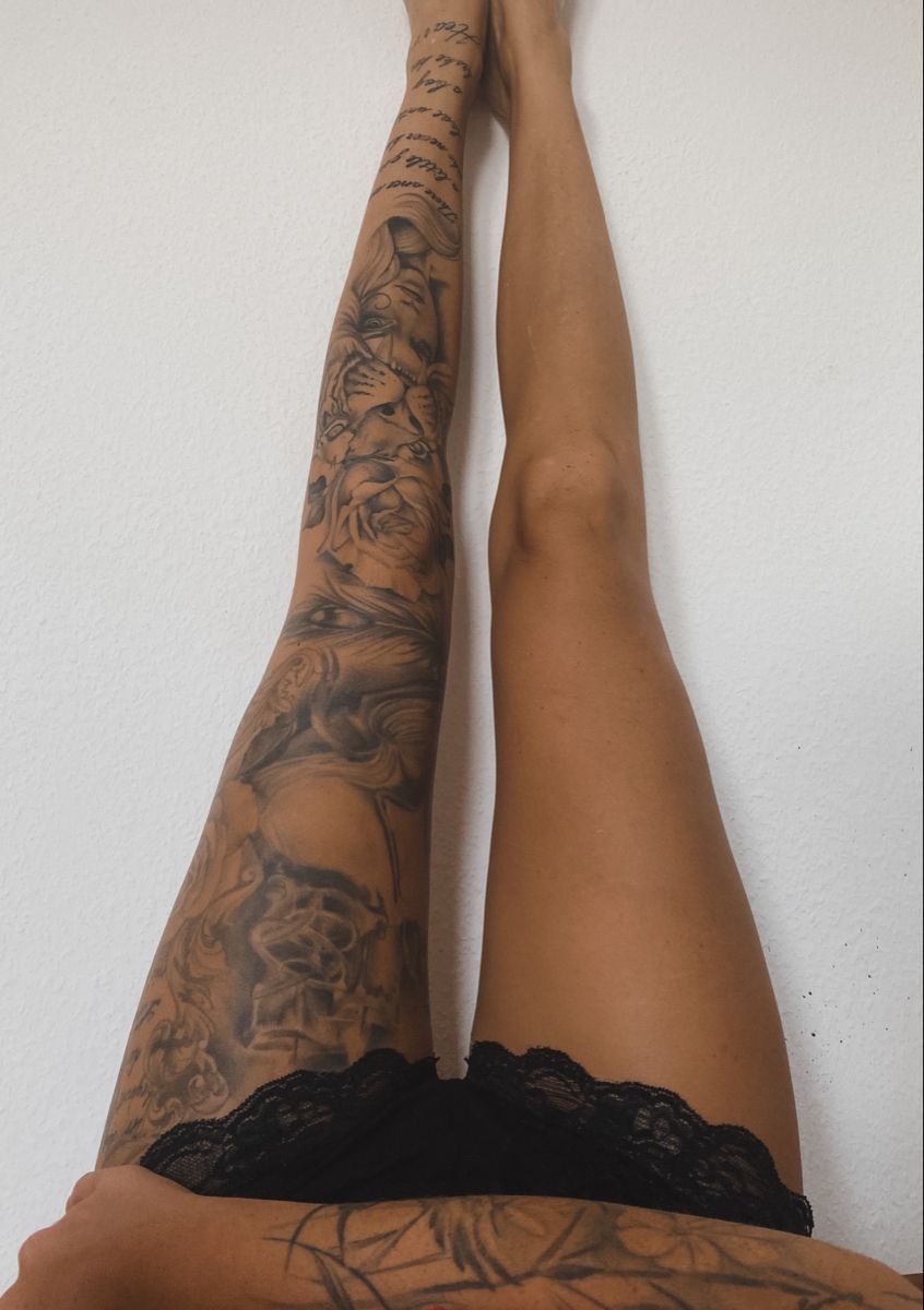tattooed leg
