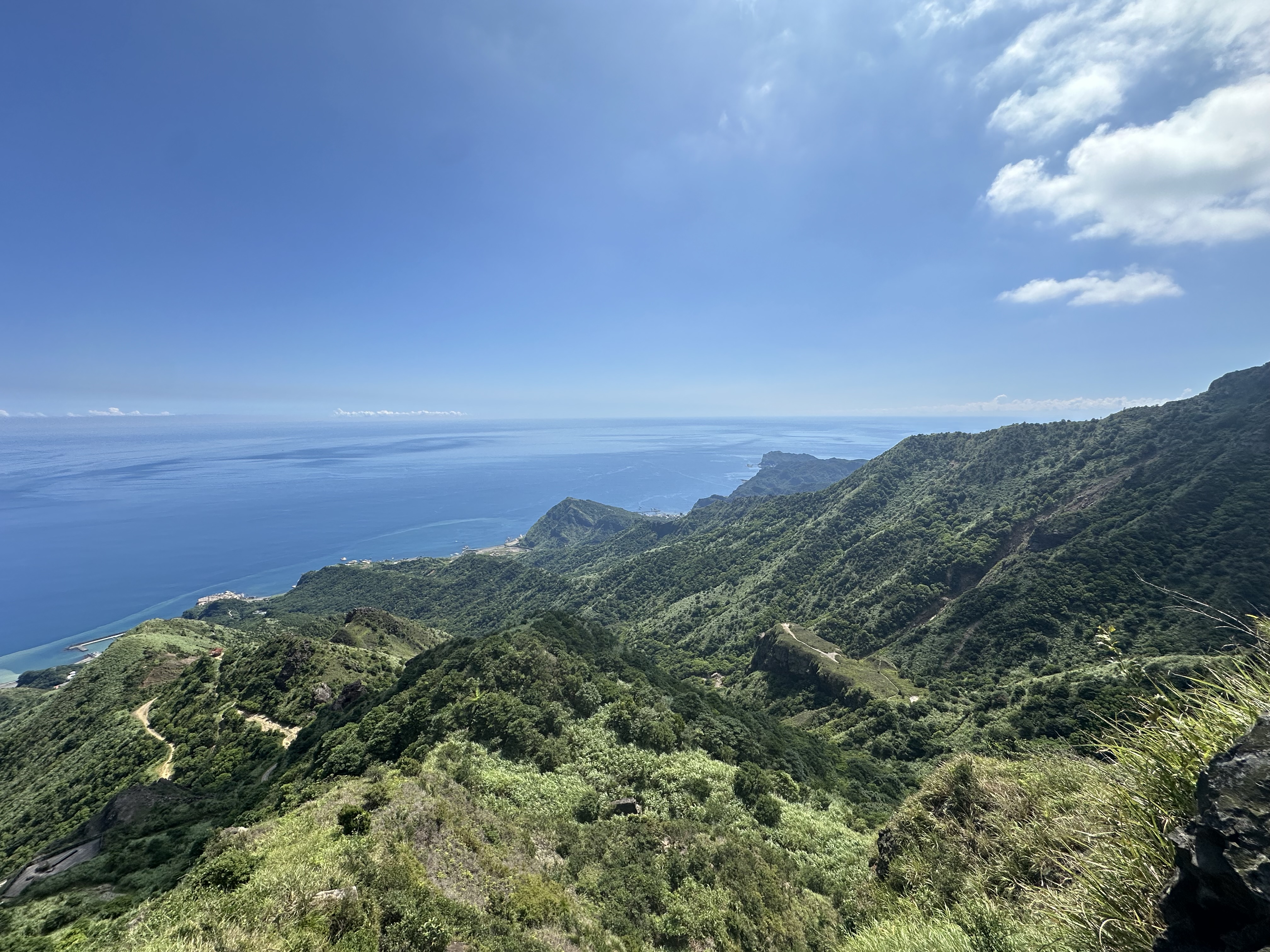 sea and green hills Taiwan