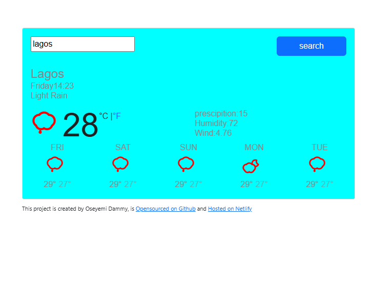 weather project preview