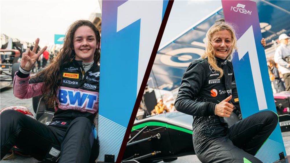 Abbi Pulling and Doriane Pin winning at the F1 Academy