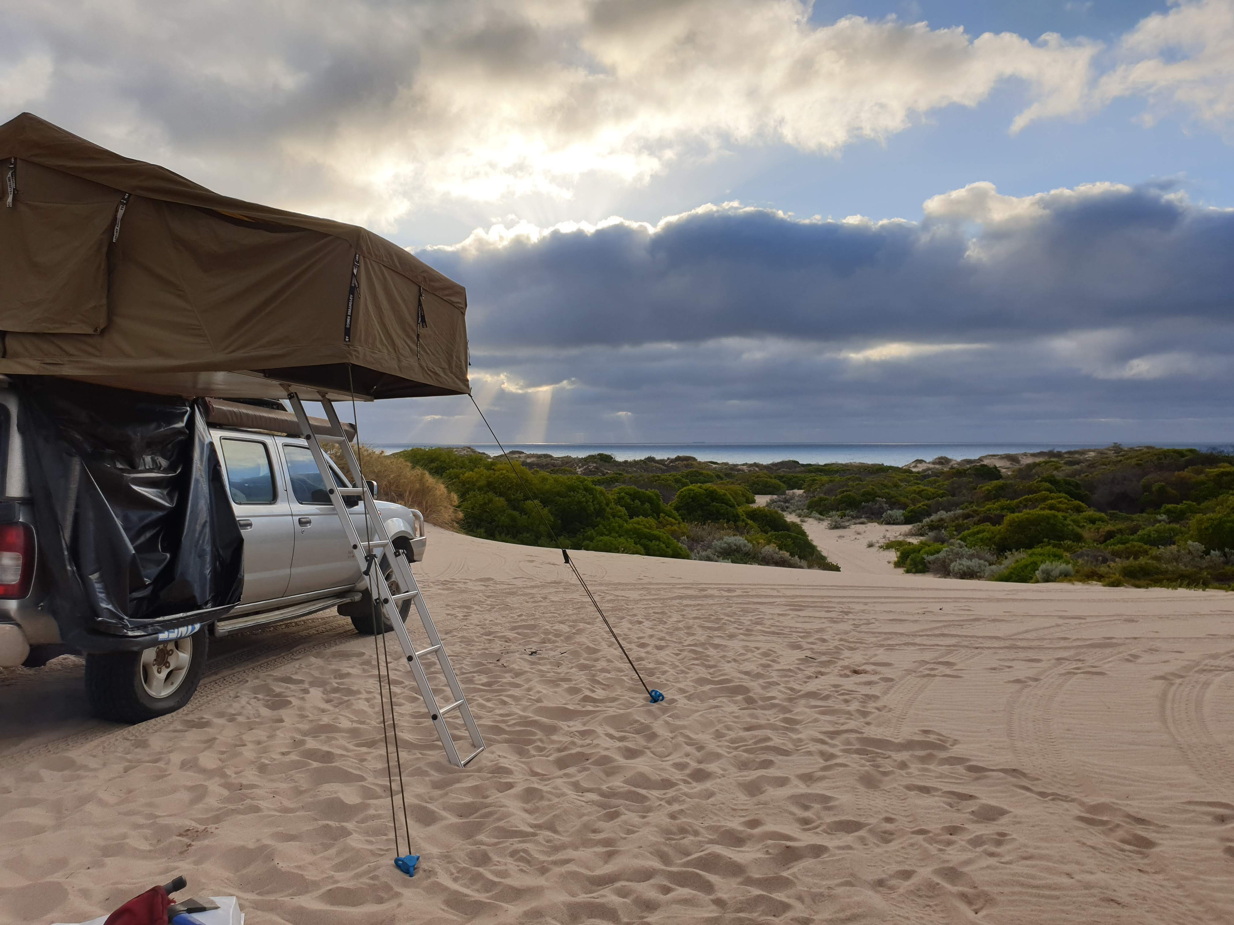 camping by the beach