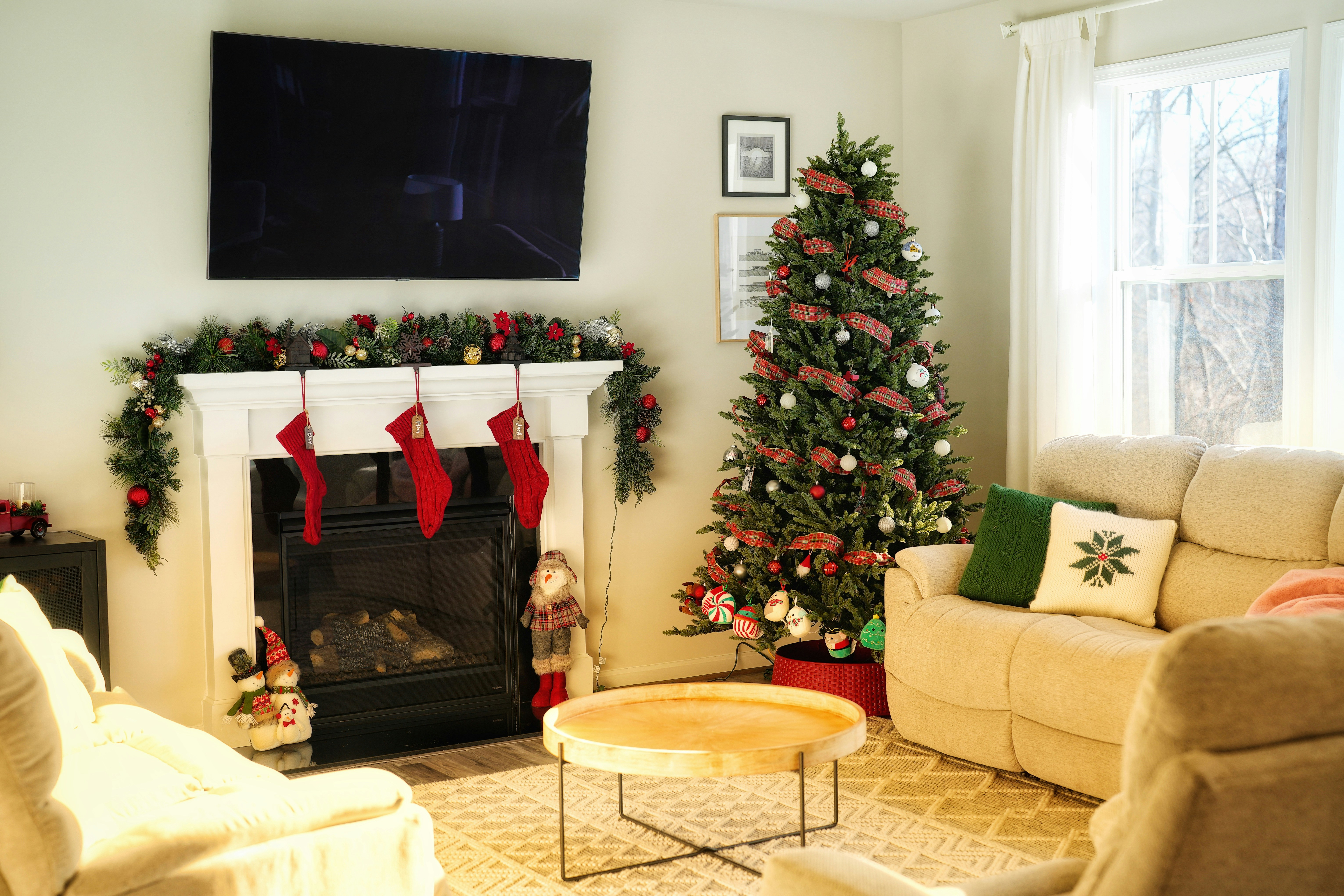 Festive living room decor