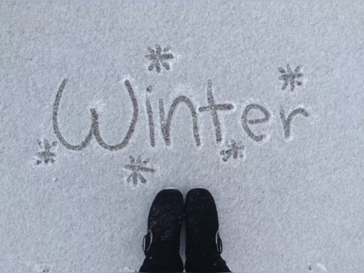 Walking in snow park