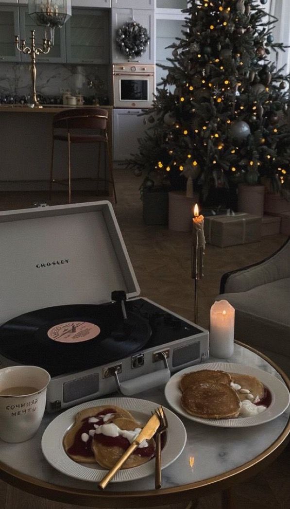 Snowy evening landscape