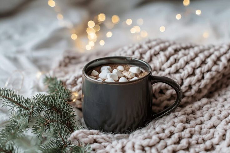 Hot chocolate in winter