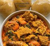 A bowl of egusi soup